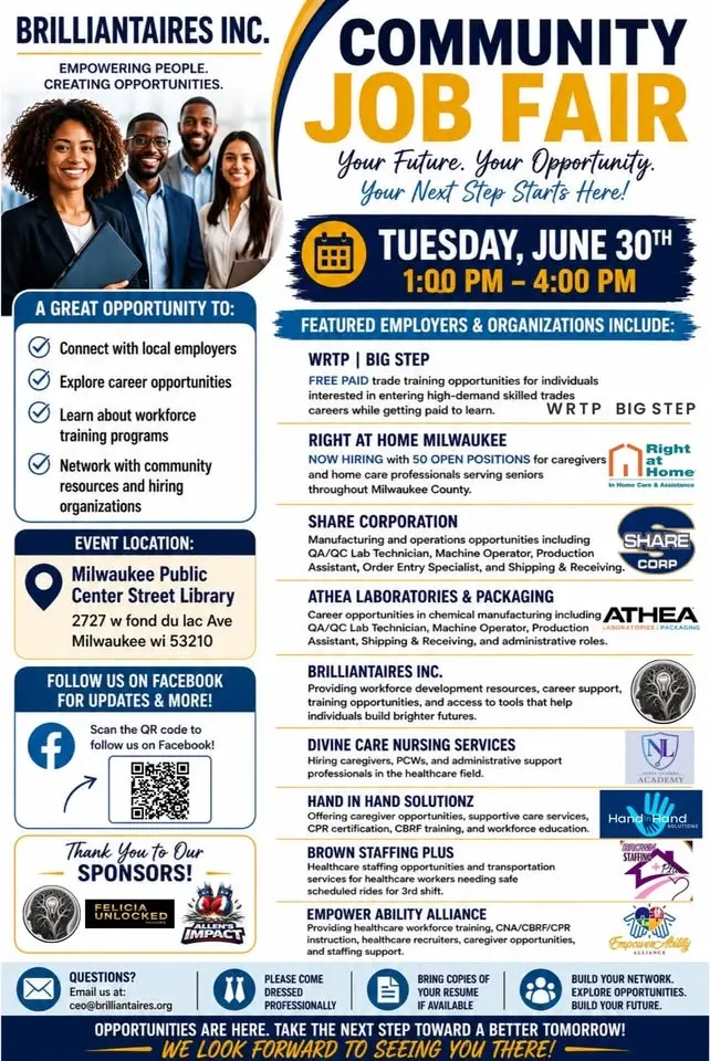 💙 BRILLIANTAIRES INC 1ST COMMUNITY JOB FAIR 