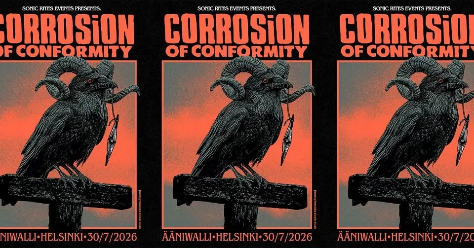 Corrosion of Conformity (US) 30.7.2026 @ Ääniwalli, Helsinki