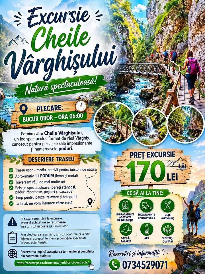 Drumeție ușoară in Cheile Vârghișului