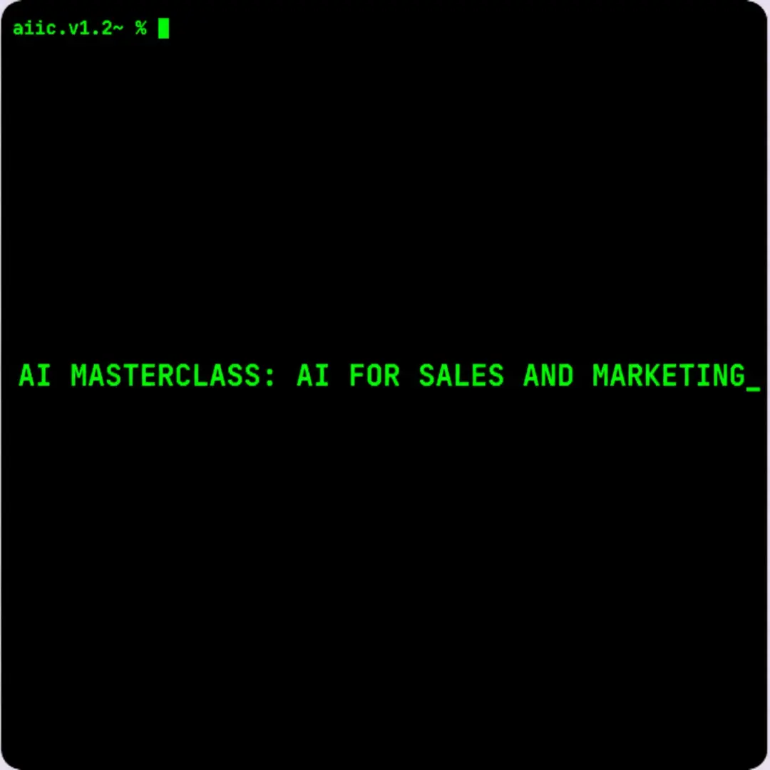 🎓MASTERCLASS: AI for Sales & Marketing That Actually Works