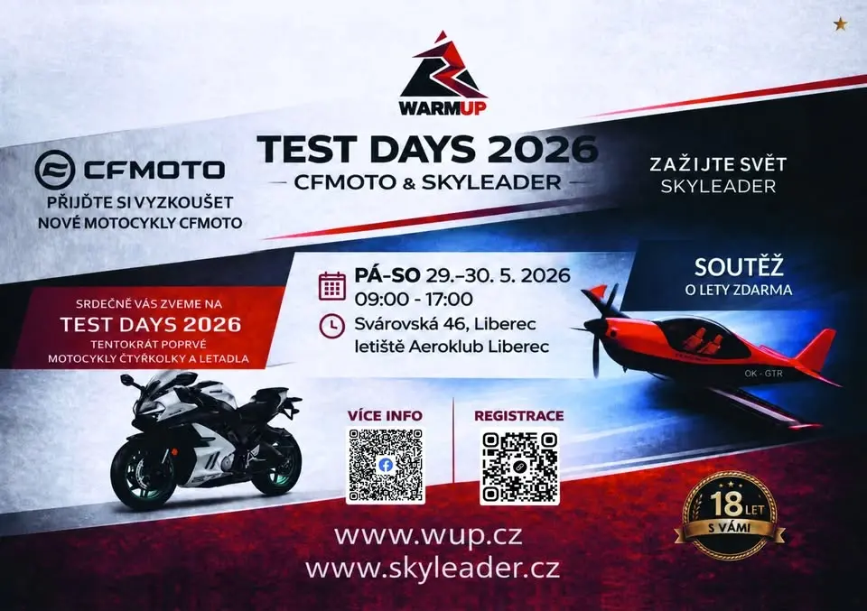 🏁 Test Days 2026 – CFMOTO & Letadla SKYLEADER
