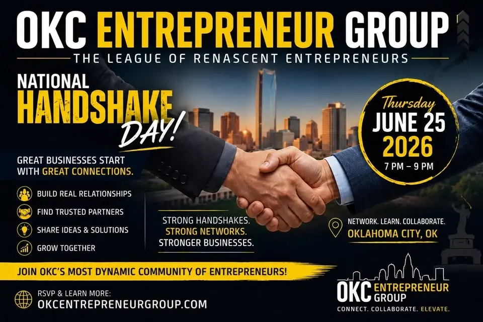 National Handshake Day at OKC Entrepreneur Group Meetup