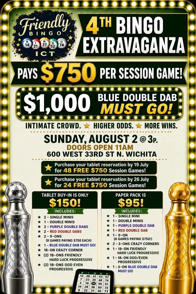 Bingo Extravaganza - $750 Edition!