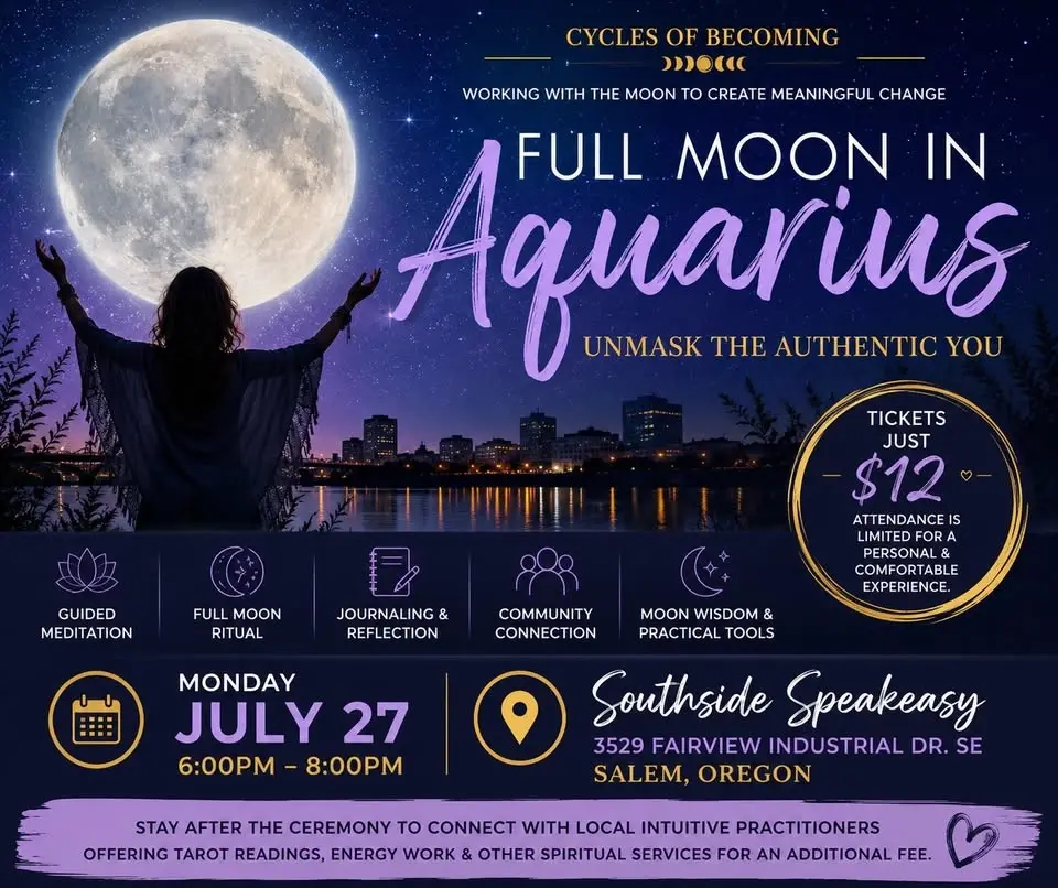 July Cycles of Becoming Full Moon in Aquarius: Unmask the Authentic You