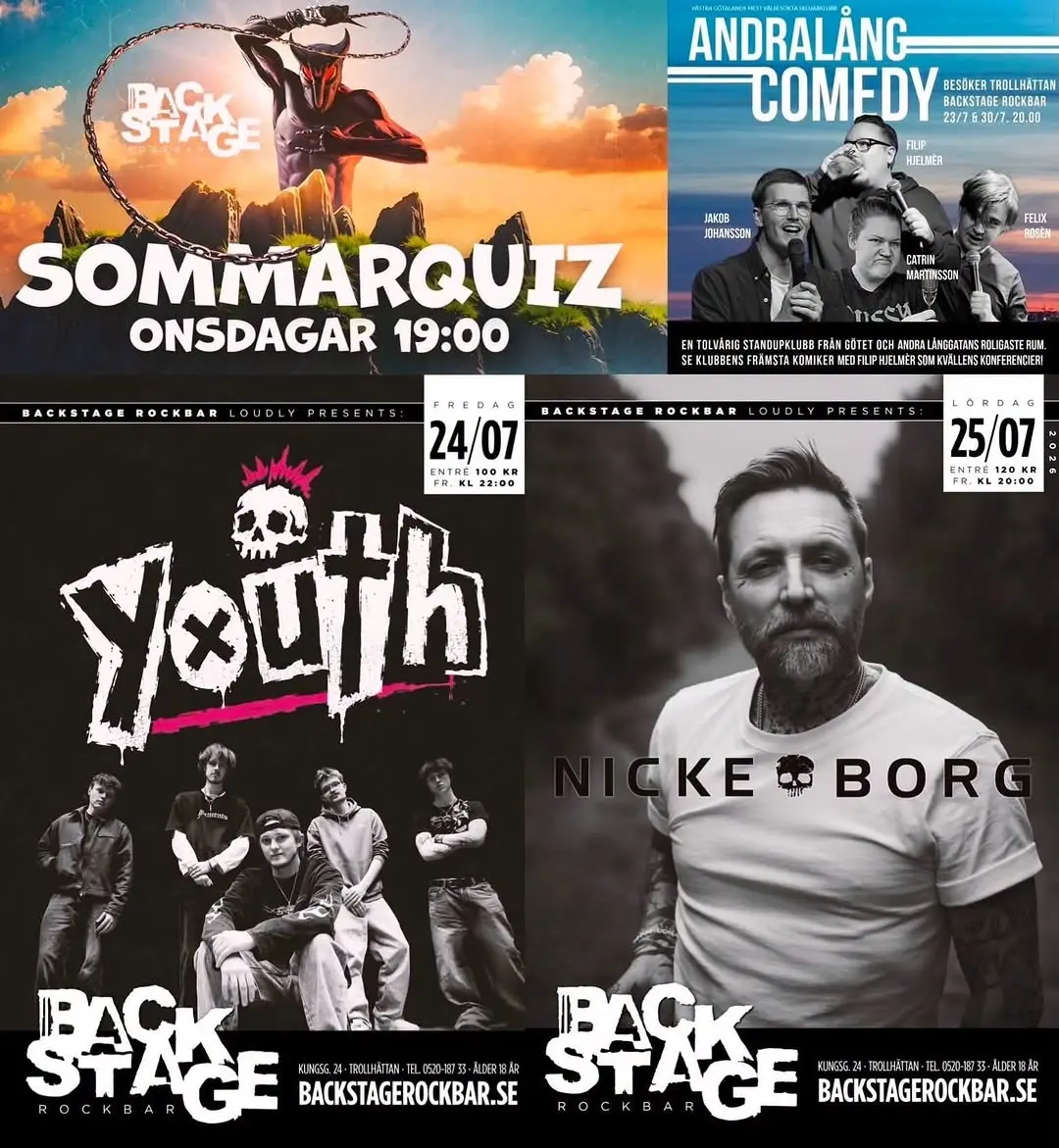 Andralång Comedy besöker Backstage Rockbar