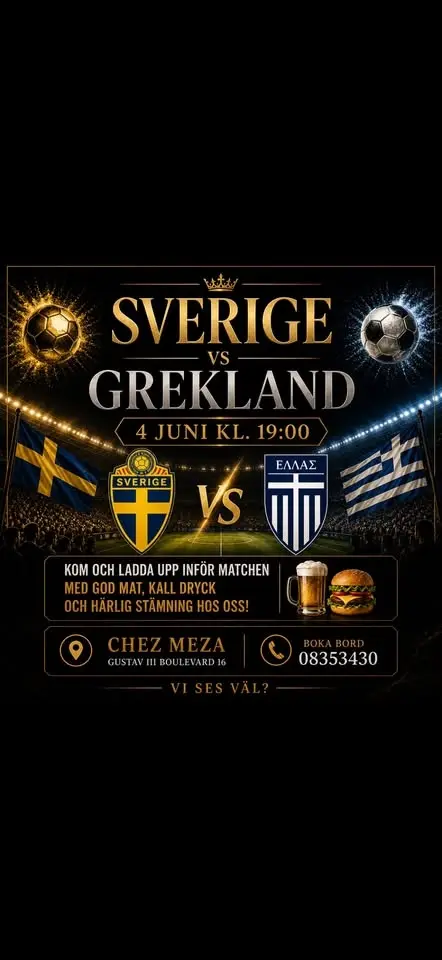 Uppladdning SVERIGE - GREKLAND ⚽️