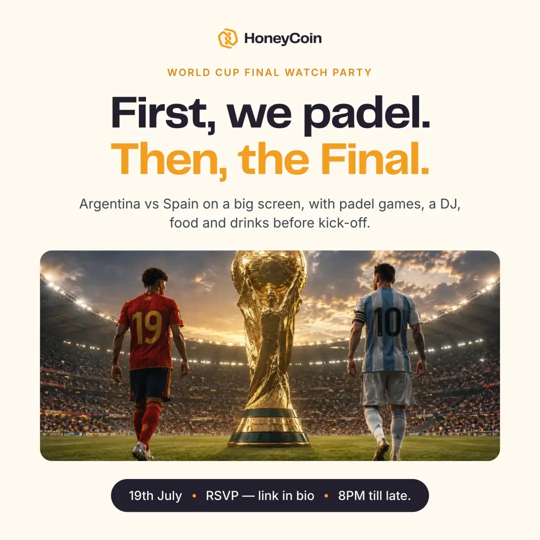 HoneyCoin Finals Watch Party x Padel