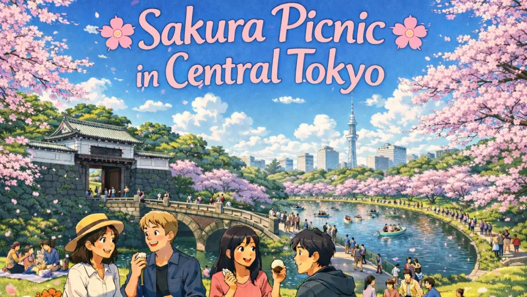 🌸 Sakura Picnic in Central Tokyo 🌸 Kitanomaru Park ➡ Chidorigafuchi