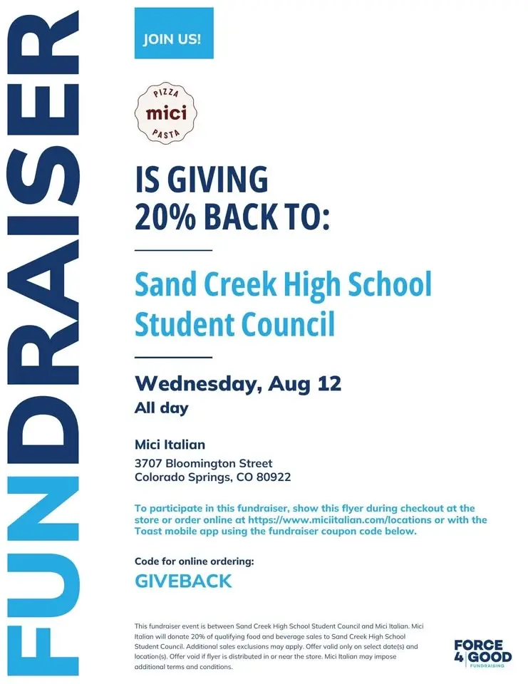 Mici's Italian Fundraiser for Student Council