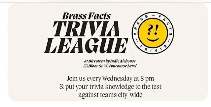 💡❓ Brass Facts Trivia @ Eataly/Birroteca 🧠