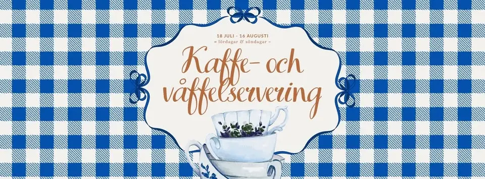 Kaffe- och våffelservering på Hembygdsgården i Oviken