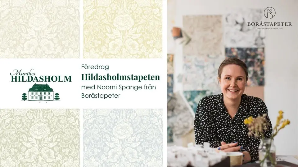 Föredrag: Hildasholmstapeten med Noomi Spange från Boråstapeter