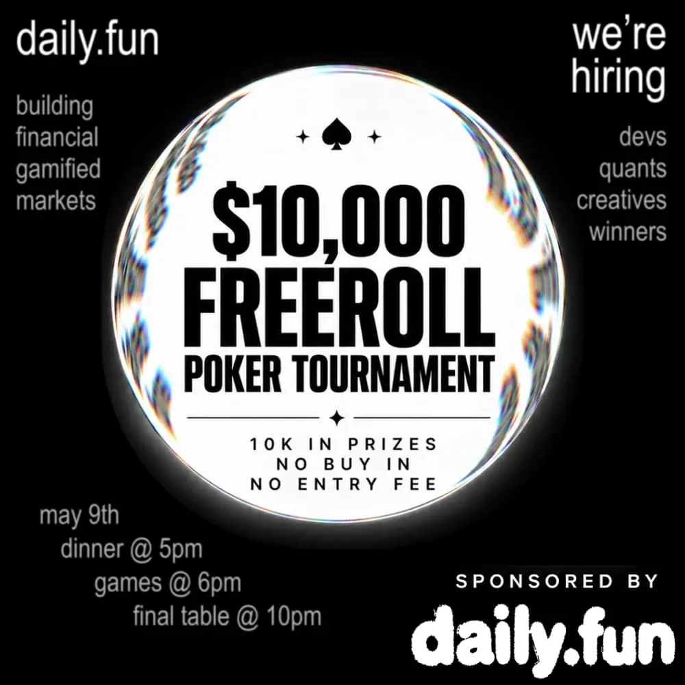 $10K Freeroll Poker Tournament — Sponsored by Daily.fun