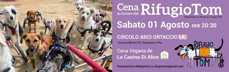 CENA in favore del RIFUGIO TOM