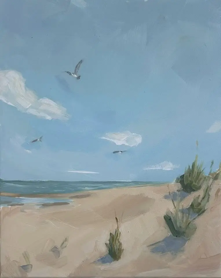 Sip and Create: Scandi Beach Painting Event 🍷🎨