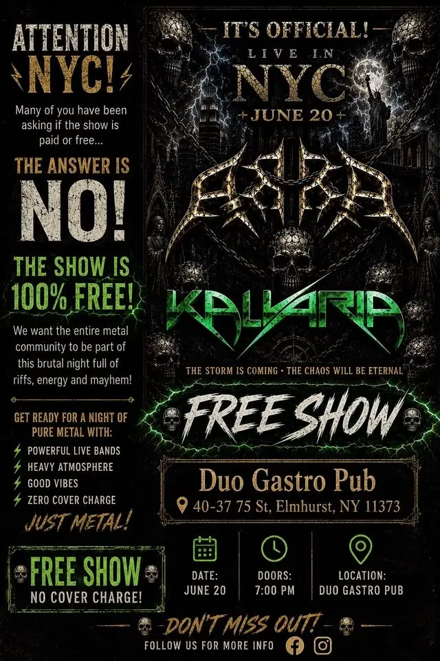THE STORM IS COMING • THE CHAOS WILL BE ETERNAL! KALVARIA & ARKA Live in NYC!!!