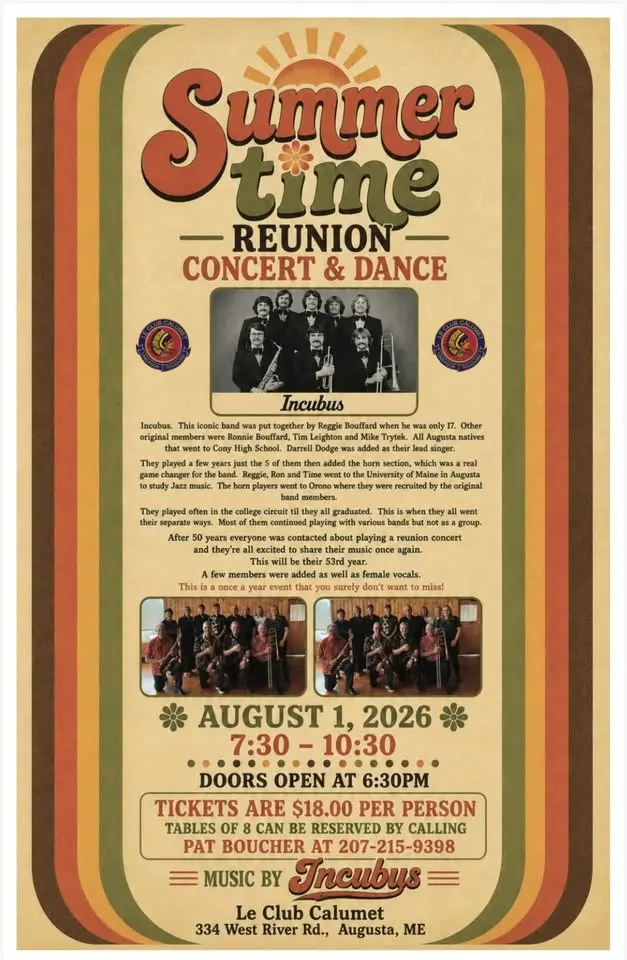 Summertime Reunion; Concert & Dance!