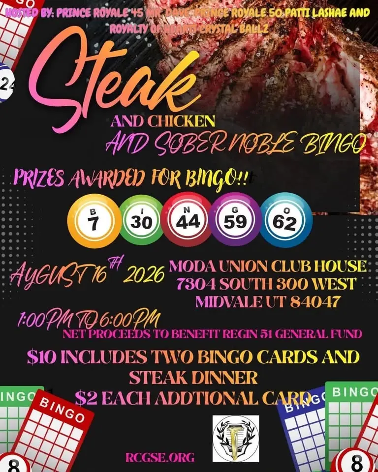 Steak, chicken and Sober Nobles BINGO