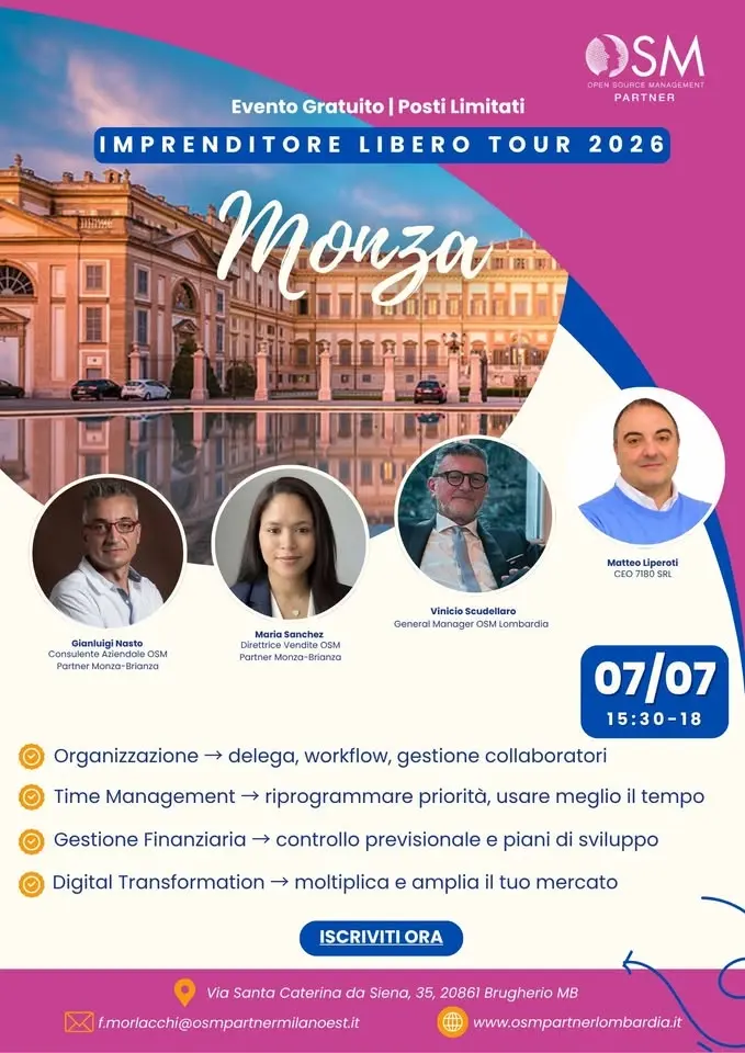 Imprenditore Libero Tour 2026 | Monza