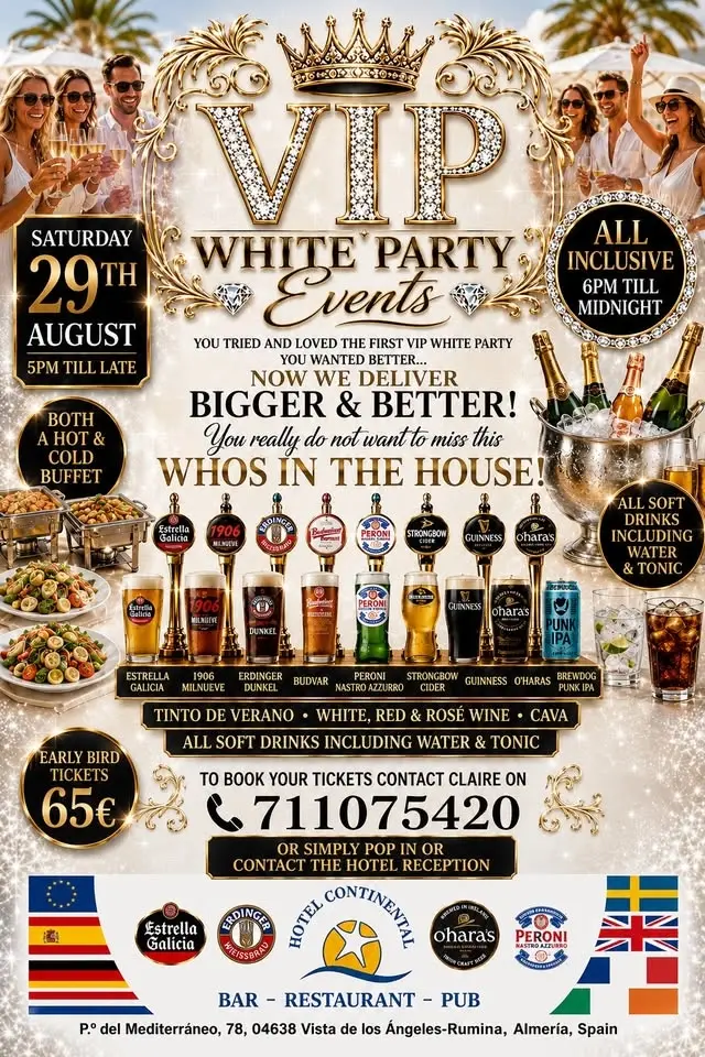 VIP white party all inclusive!