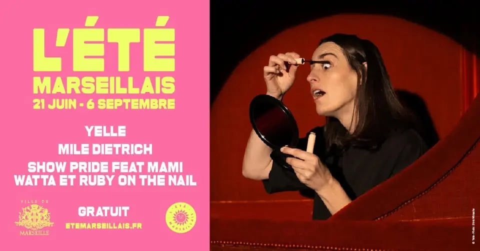 ☀️Yelle, Show Pride feat Mami Watta et Ruby On The Nail et Mila Dietrich sur la scène sur l’eau