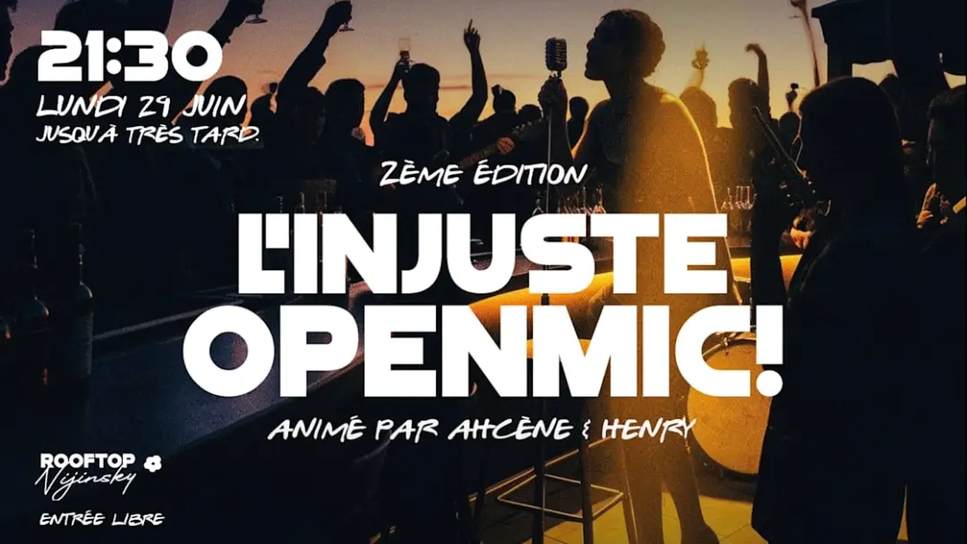 L'injuste Open Mic X Rooftop Nijinsky X Théâtre Du Châtelet
