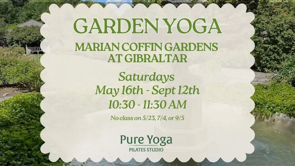 Garden Yoga at the Marian Coffin Gardens at Gibraltar