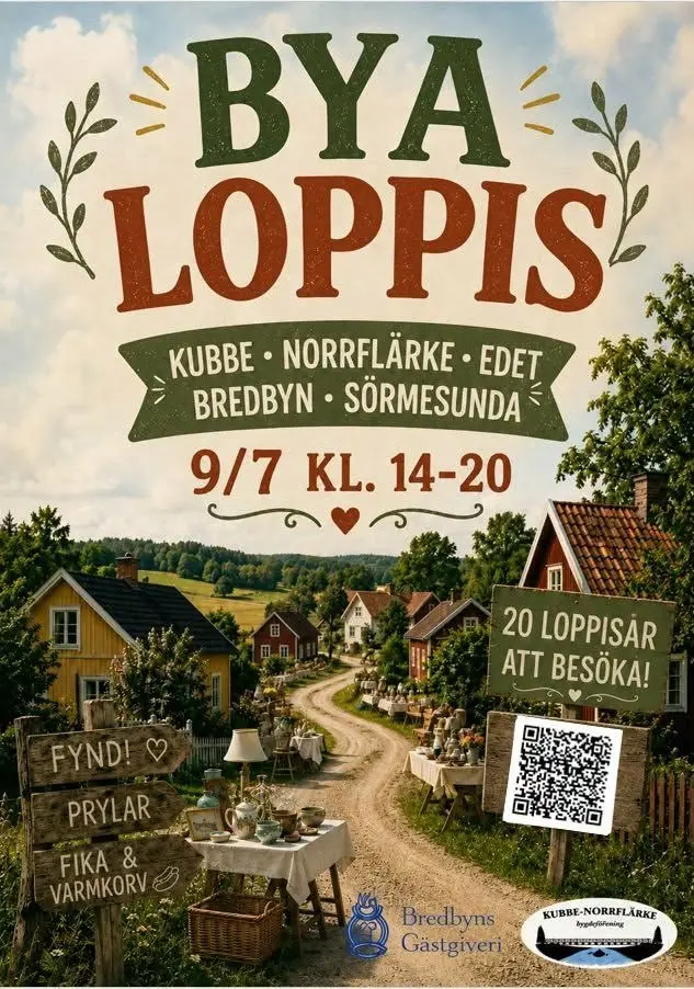 Bya loppis Kubbe-Norrflärke-Bredbyn