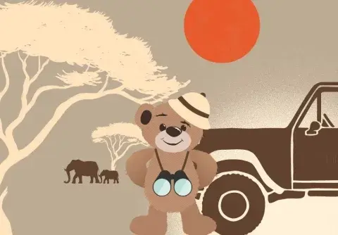 Nalle på safari