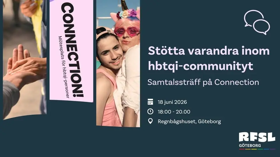 Stötta varandra inom hbtqi-communityt - Samtalsträff på Connection