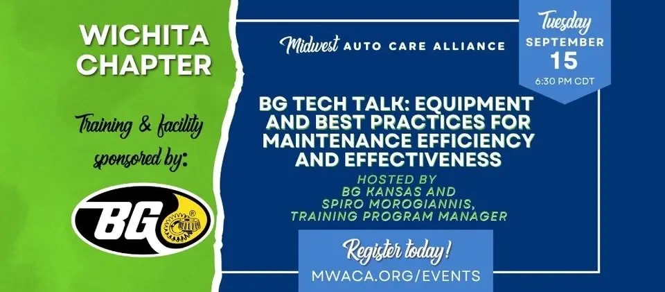 Wichita Chapter: BG Tech Talk: Equipment & Best Practices for Maintenance Efficiency & Effectiveness