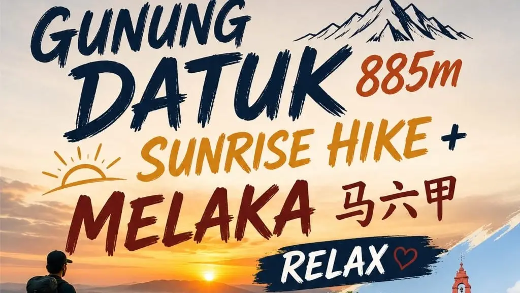 ✅[CONFIRMED] Gunung Datuk 885m Sunrise Hike + Melaka 马六甲 Relax