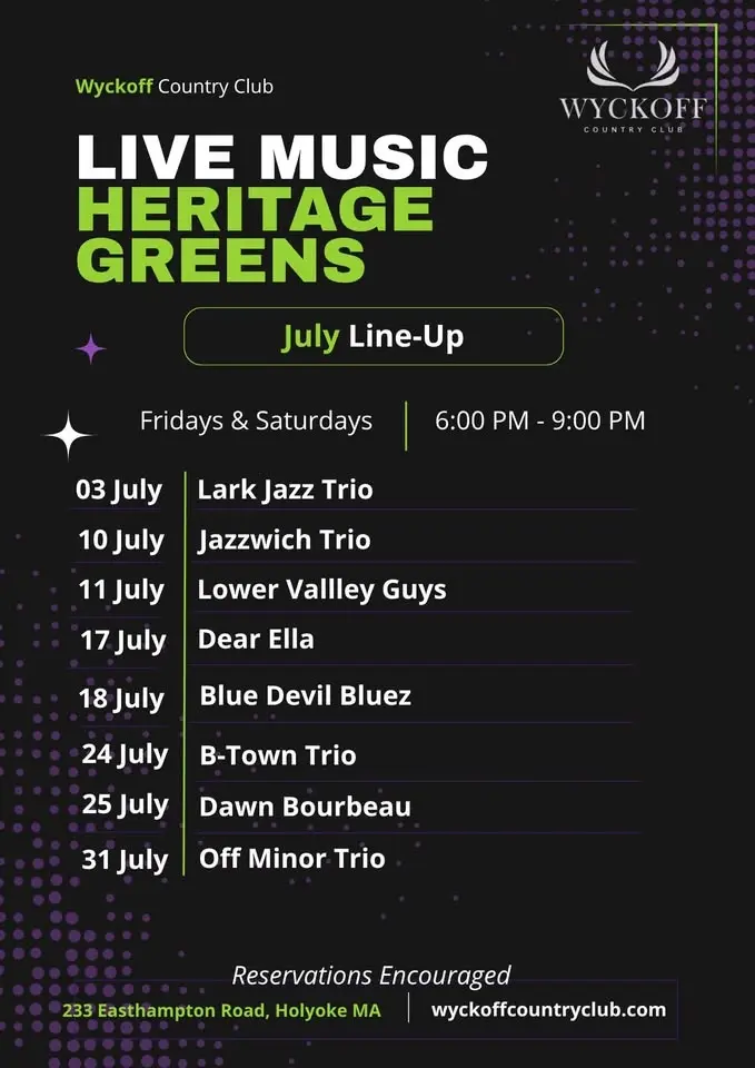 Live Music in Heritage Greens: July Line-Up