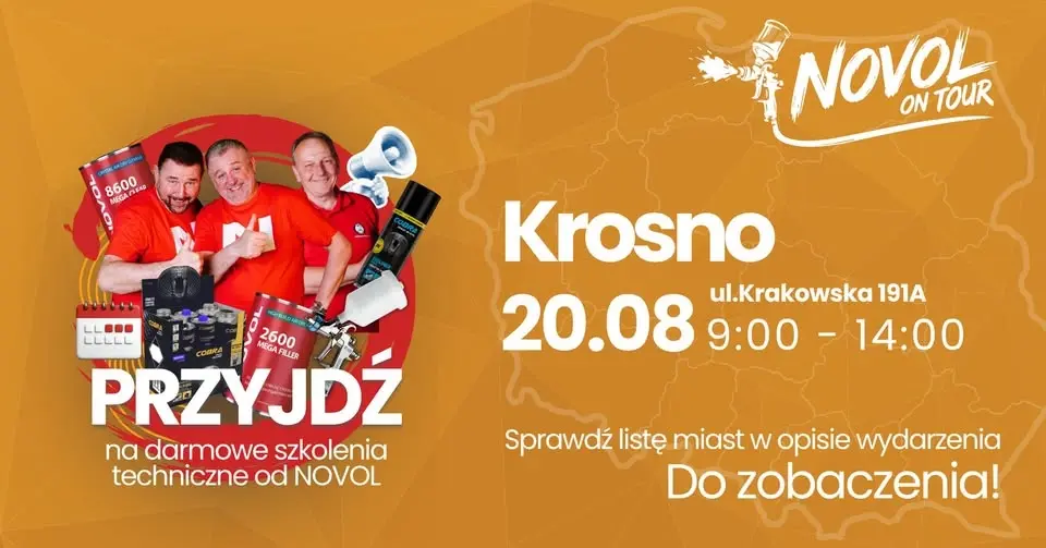 Krosno! Letnia trasa NOVOL on Tour - pokazy lakiernicze od NOVOL.