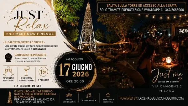 Salita sulla Torre Branca, Apericena e DJset – Mercoledì 17 Giugno al JUST ME