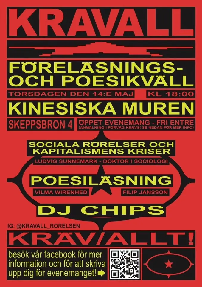 Föreläsnings- och Poesikväll med Ludvig Sunnemark m.fl.
