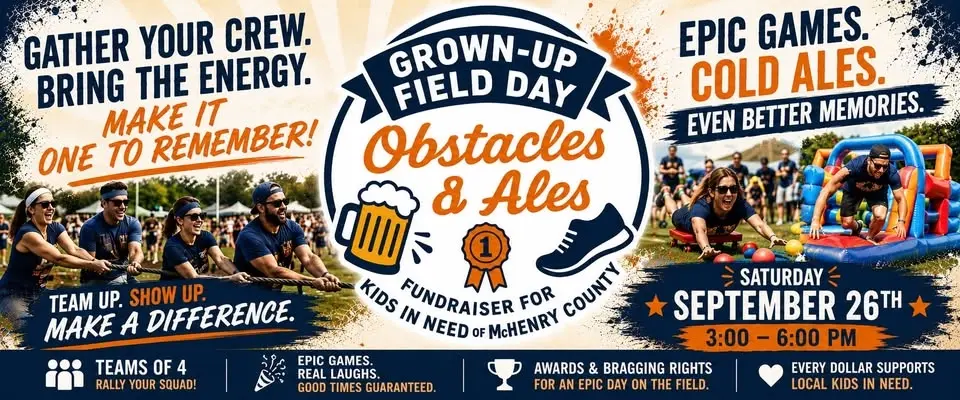 Grown-Up Field Day - Obstacles & Ales (Kids in Need of McHenry County)