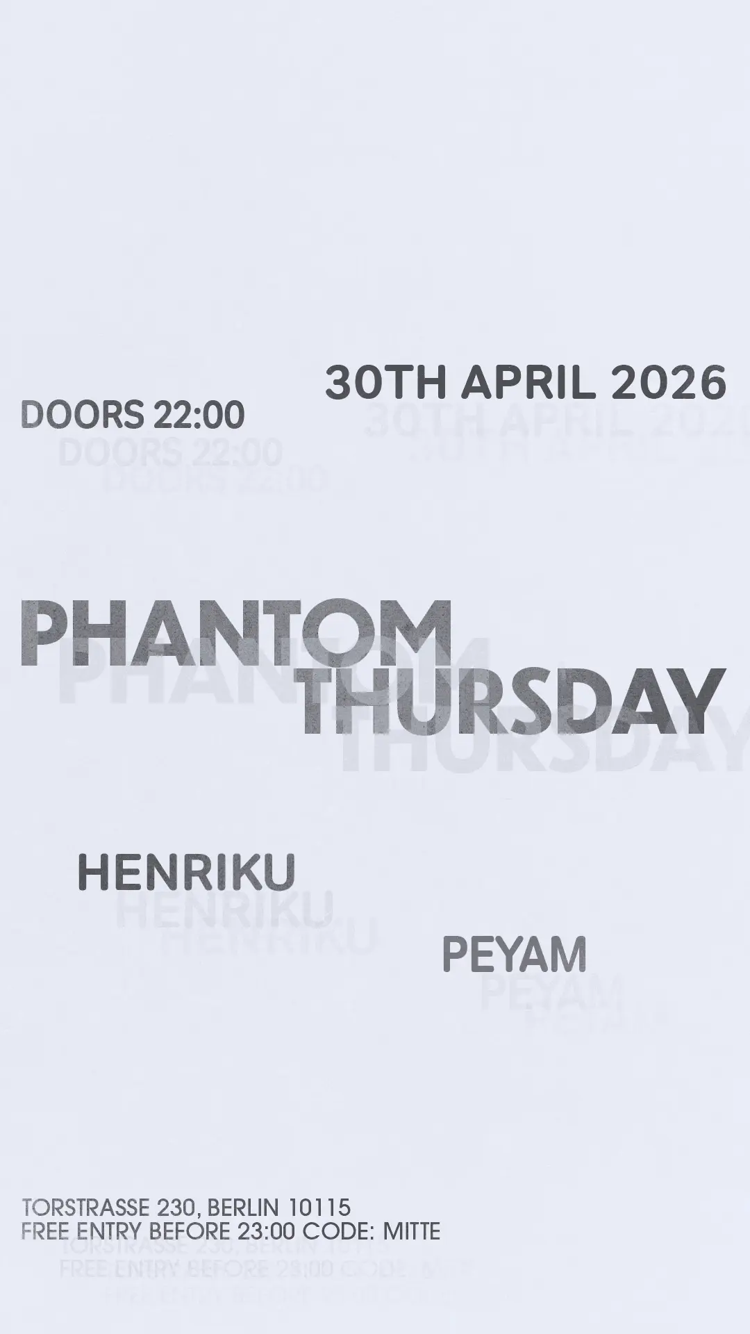 PHANTOM THURSDAY