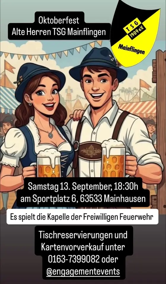 O'zapft is! – AH-Oktoberfest der TSG Mainflingen