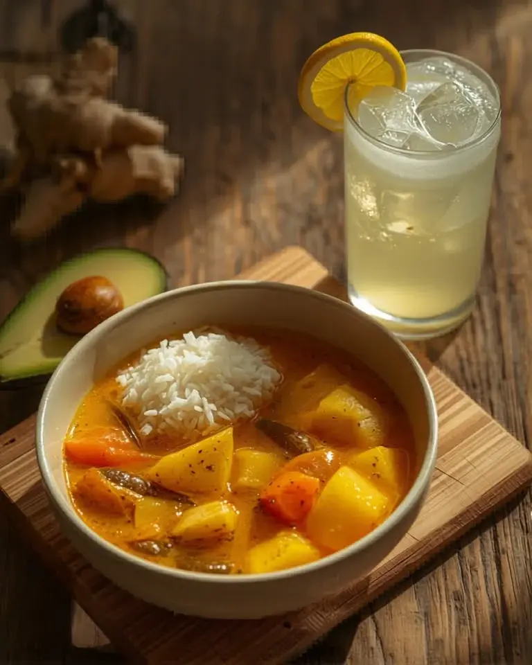 Colombian Sancocho with Fresh Ginger Lemonade