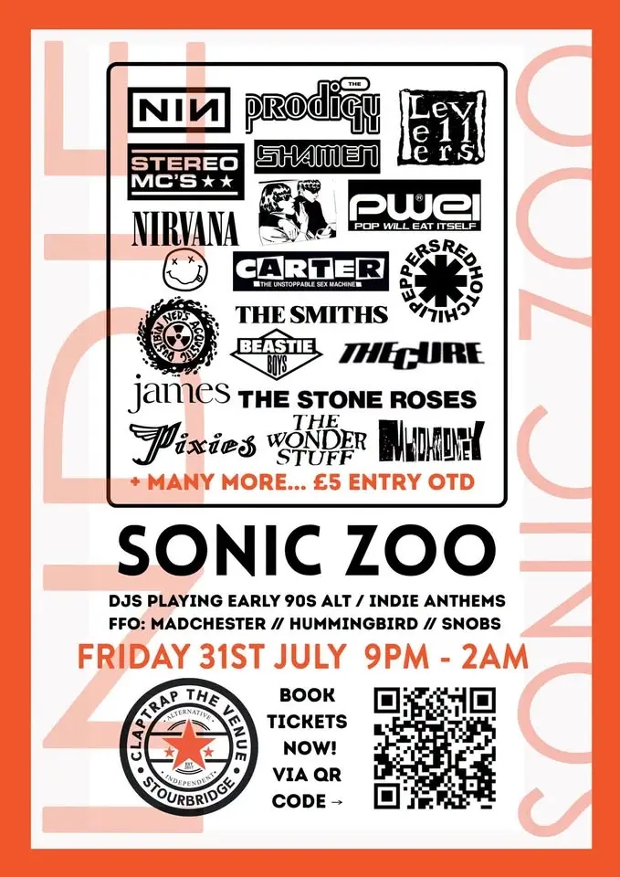 Sonic Zoo - DJ Event Early 90s indie - Ned's, the stuffies and PWEI