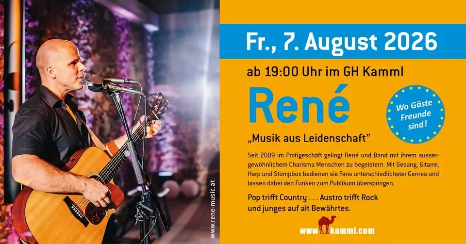 René - live im Gasthof Kamml
