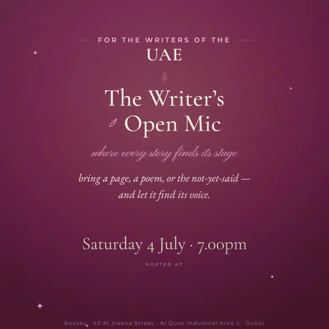 Writers Open Mic | 4 July | Bocasu 7pm