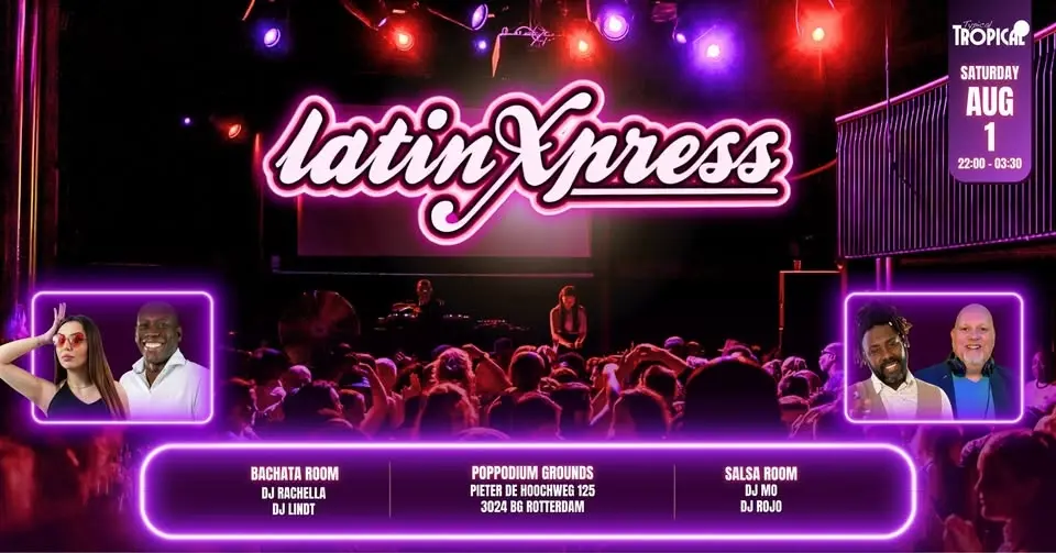 LatinXpress • The best of Salsa & Bachata • 2 rooms • Saturday, Aug 1
