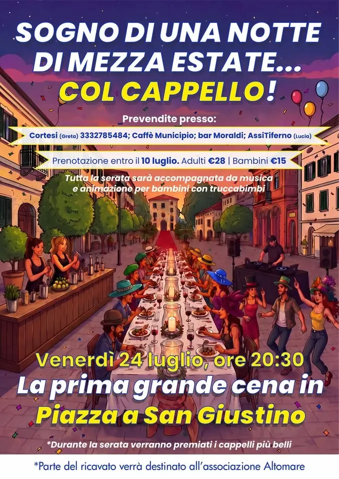 Cena in Piazza a San Giustino