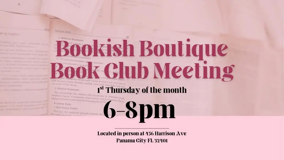 Bookish Boutique Book Club Meeting August!