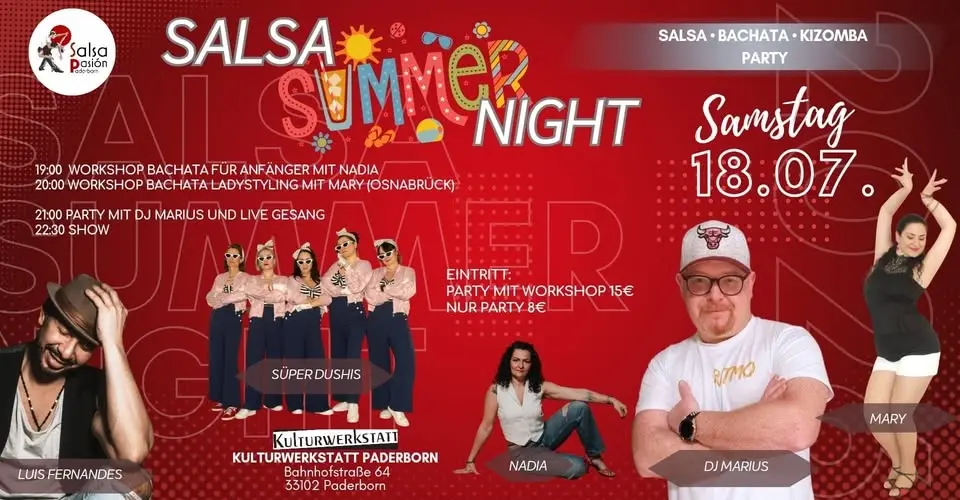 Salsa&Bachata Sommer Party mit DJ Marius und Luis Fernando