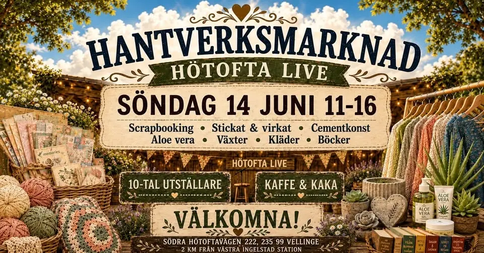 Hantverksmarknad på Hötofta Live
