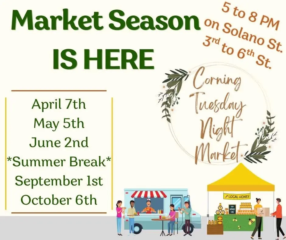 Corning Tuesday Night Market ~ School Spirit