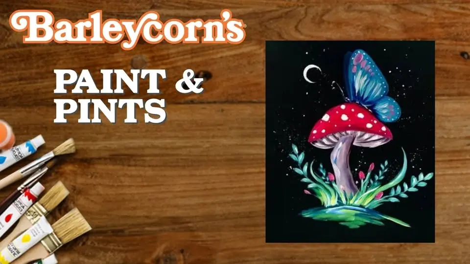 Paint Nite: Magic Mushroom Butterfly